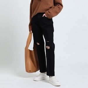 Free People Black Denim Pants NWOT